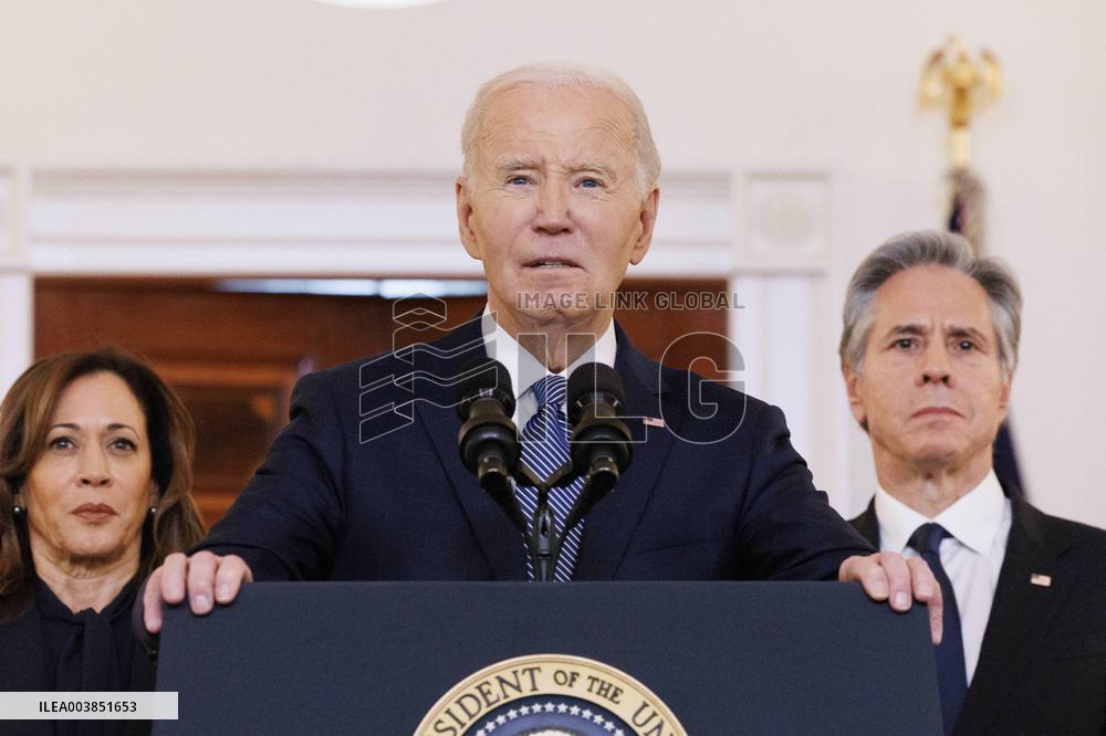 DC: President Biden Gives Remarks on Israel/Hamas Ceasefire Deal