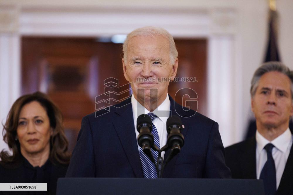 DC: President Biden Gives Remarks on Israel/Hamas Ceasefire Deal