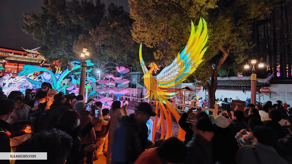Chinese Lunar New Year Folk Art Lantern Festival of the Year of the Snake at Yu Garden in Shanghai