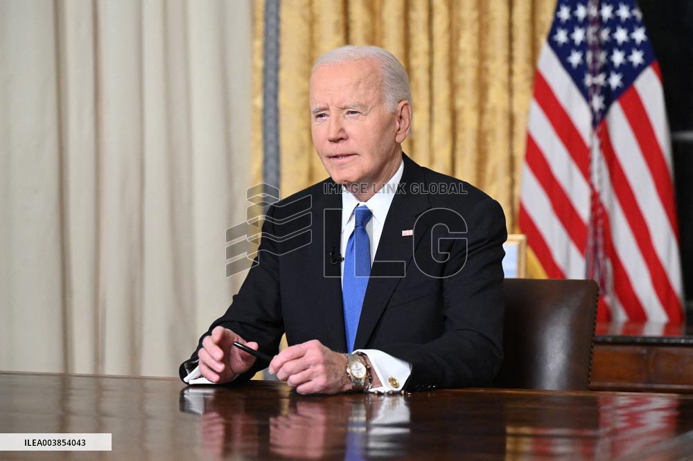 President Biden Gives Farewall Speech in Oval Office Address - DC
