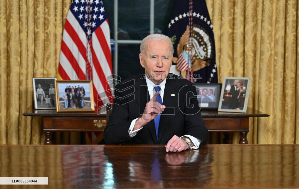 President Biden Gives Farewall Speech in Oval Office Address - DC