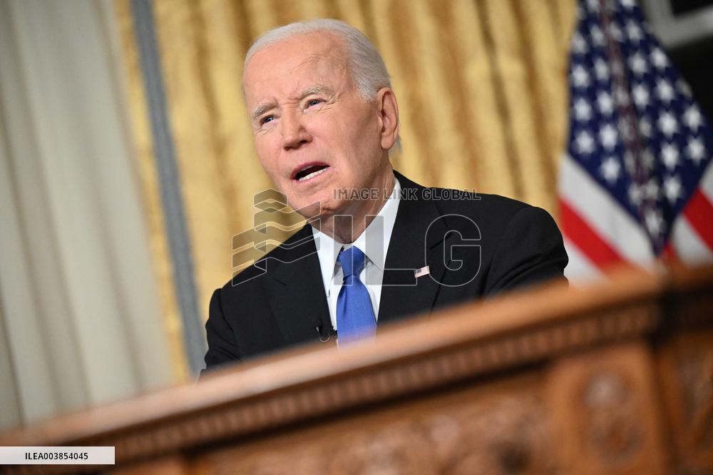 President Biden Gives Farewall Speech in Oval Office Address - DC