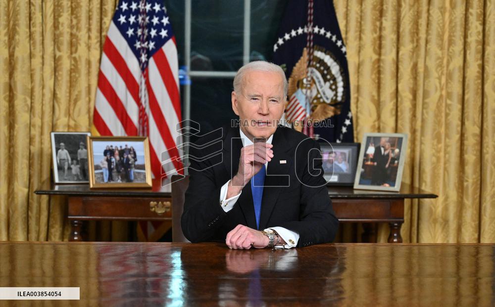 President Biden Gives Farewall Speech in Oval Office Address - DC