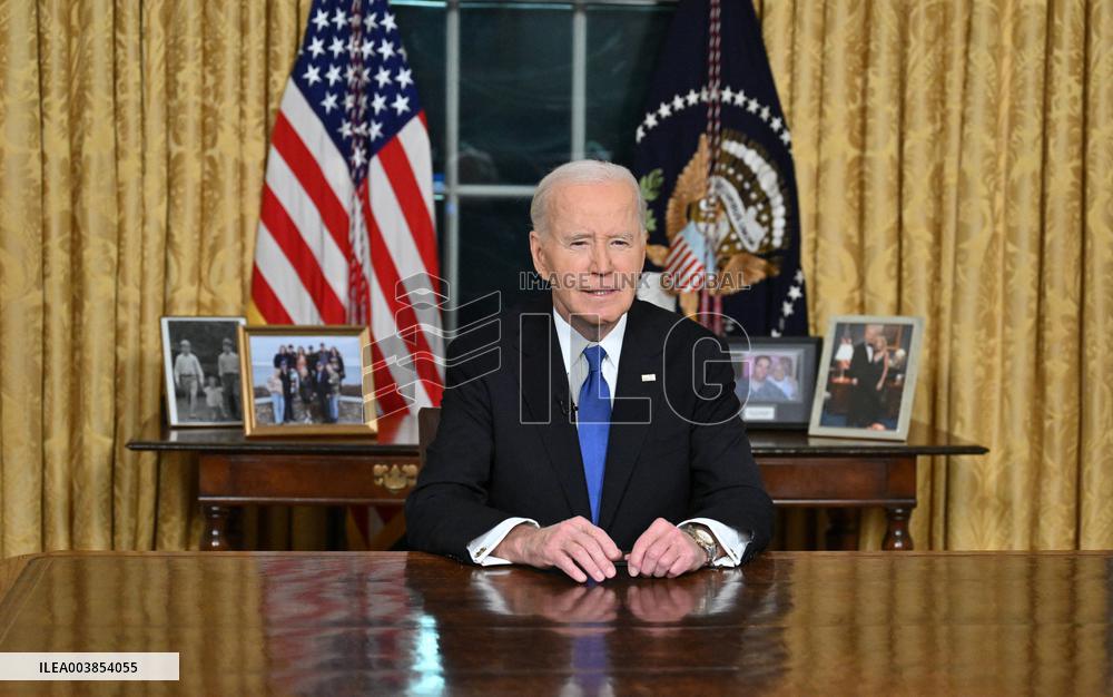 President Biden Gives Farewall Speech in Oval Office Address - DC