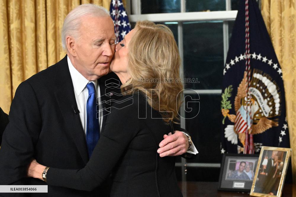 President Biden Gives Farewall Speech in Oval Office Address - DC