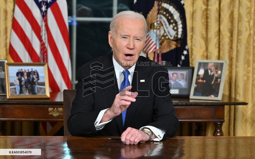 President Biden Gives Farewall Speech in Oval Office Address - DC