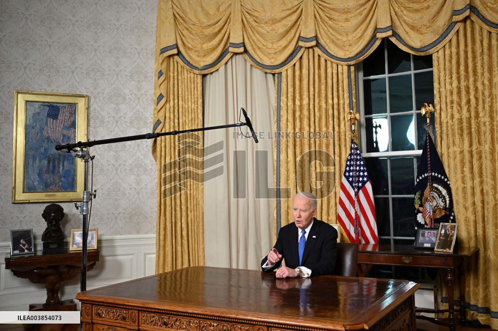 President Biden Gives Farewall Speech in Oval Office Address - DC