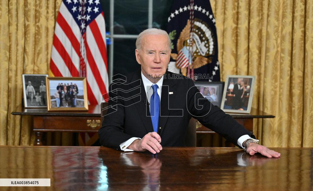 President Biden Gives Farewall Speech in Oval Office Address - DC