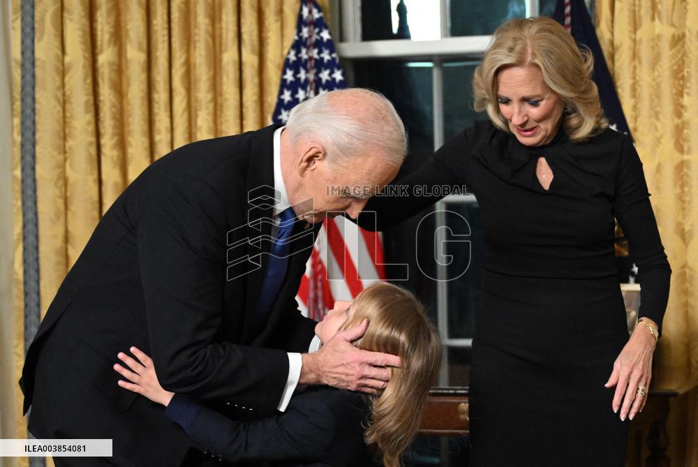 President Biden Gives Farewall Speech in Oval Office Address - DC