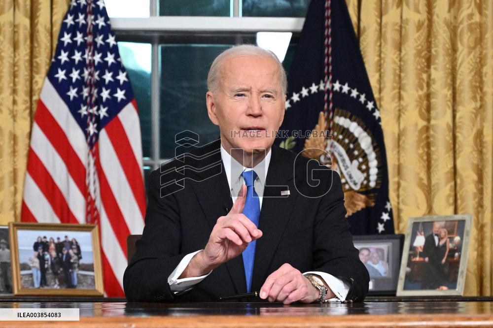President Biden Gives Farewall Speech in Oval Office Address - DC