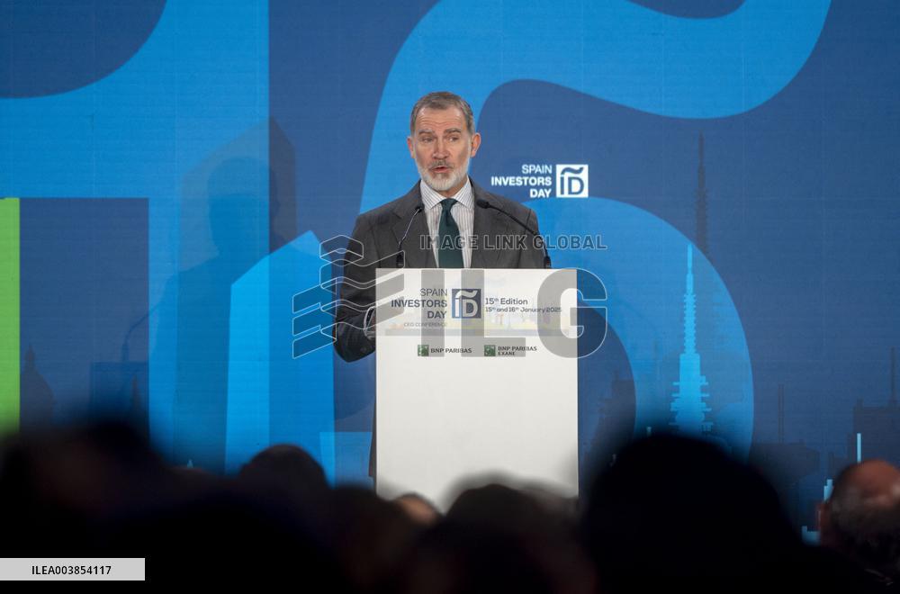 King Felipe At 15th Of Spain Investors Day - Madrid