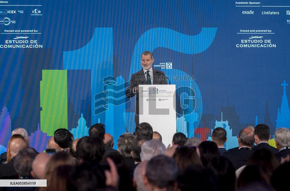 King Felipe At 15th Of Spain Investors Day - Madrid