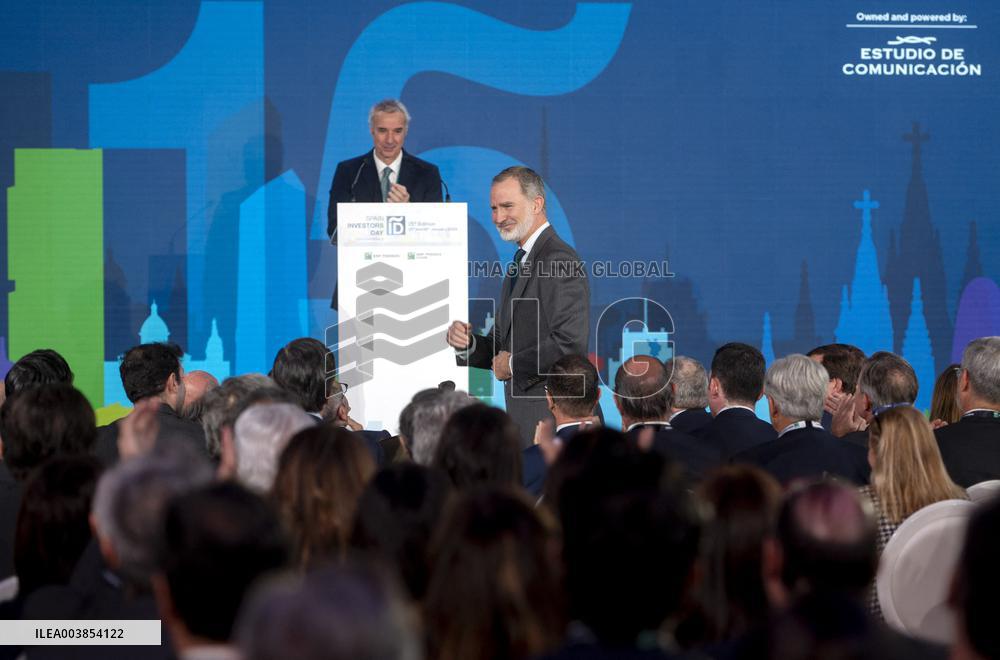 King Felipe At 15th Of Spain Investors Day - Madrid