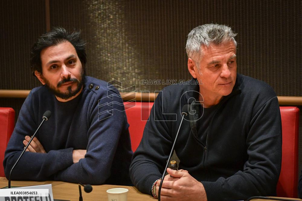 Hearing before the committee of inquiry into violence in film at the National Assembly in Paris FA