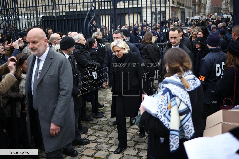 Memorial Service For Jean-Marie Le Pen - Paris