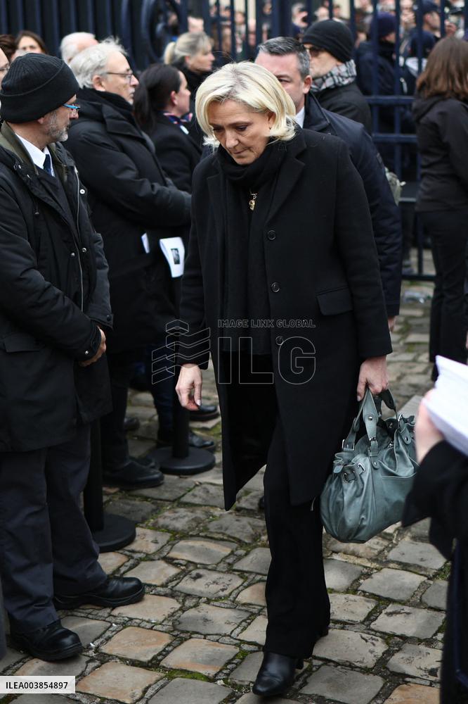 Memorial Service For Jean-Marie Le Pen - Paris