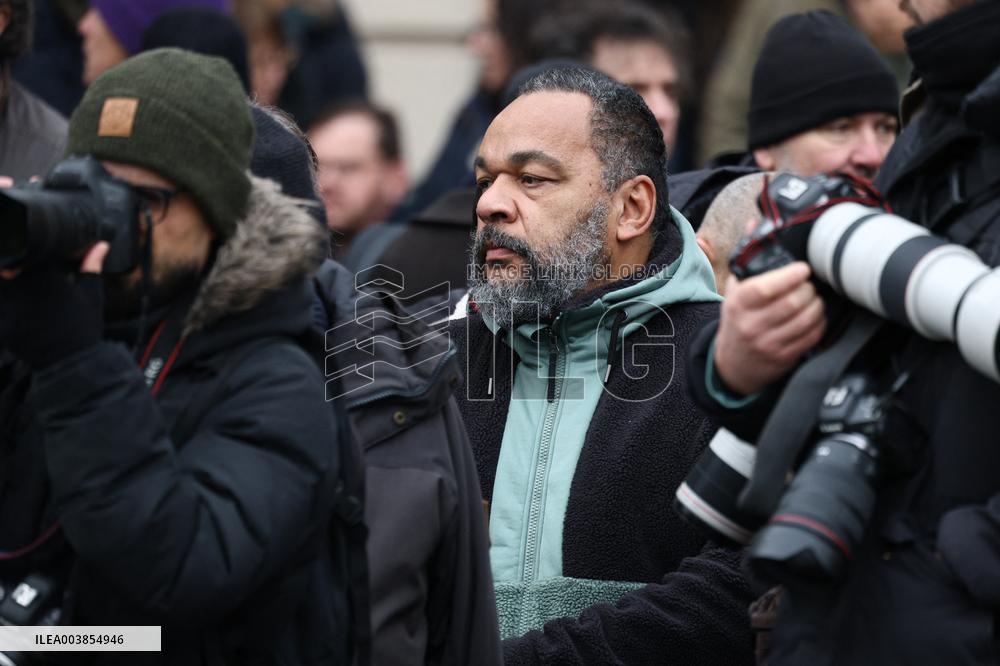 Dieudonne At Memorial Service For Jean-Marie Le Pen - Pari