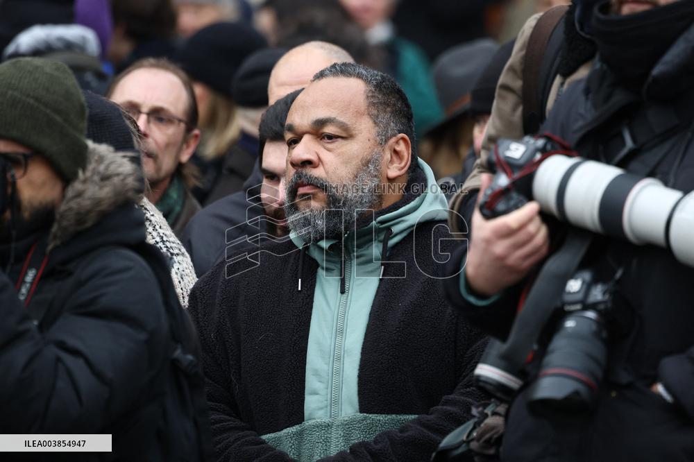 Dieudonne At Memorial Service For Jean-Marie Le Pen - Pari