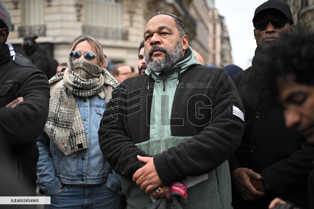 Dieudonne At Memorial Service For Jean-Marie Le Pen - Paris