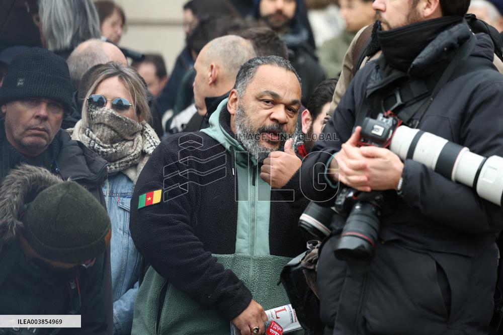 Dieudonne At Memorial Service For Jean-Marie Le Pen - Pari