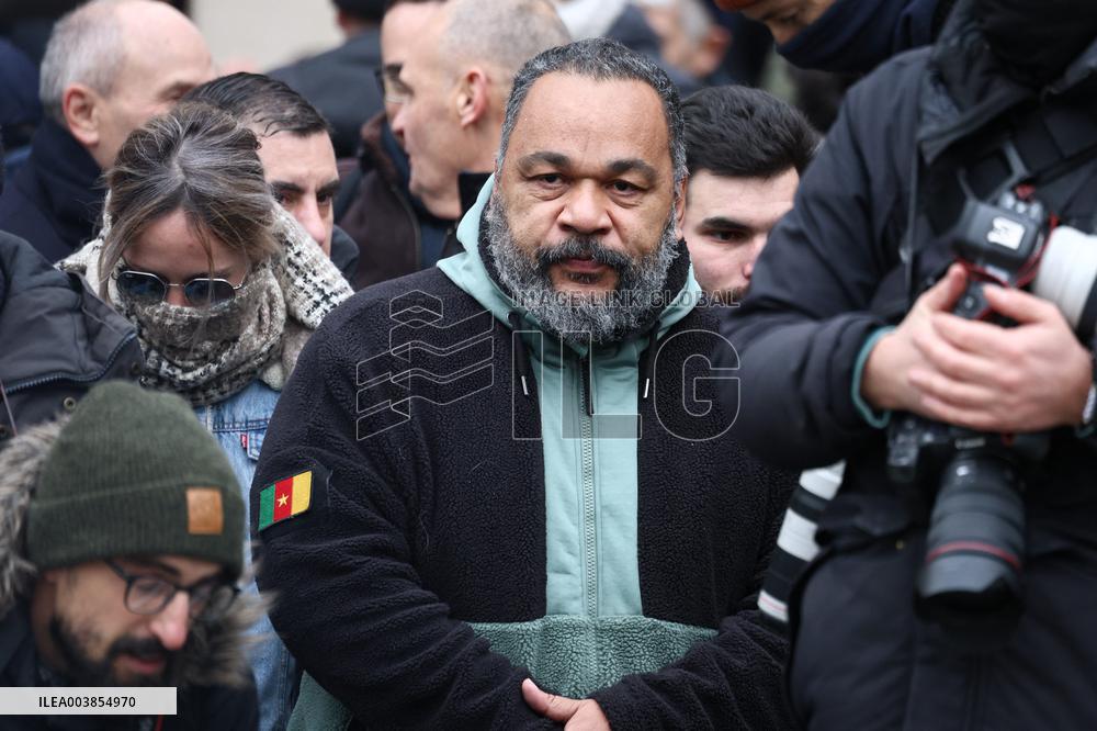 Dieudonne At Memorial Service For Jean-Marie Le Pen - Pari