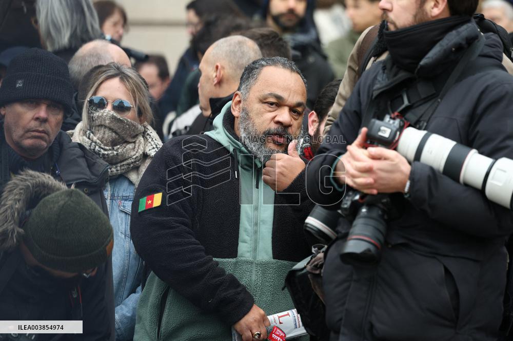 Dieudonne At Memorial Service For Jean-Marie Le Pen - Pari