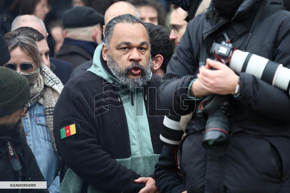 Dieudonne At Memorial Service For Jean-Marie Le Pen - Pari