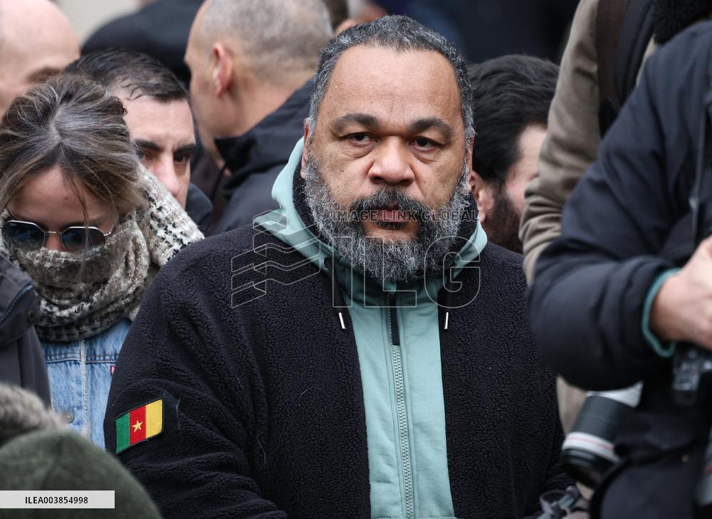 Dieudonne At Memorial Service For Jean-Marie Le Pen - Paris