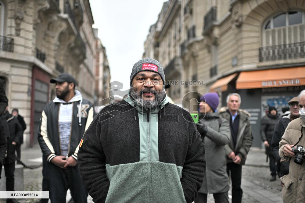 Dieudonne At Memorial Service For Jean-Marie Le Pen - Paris