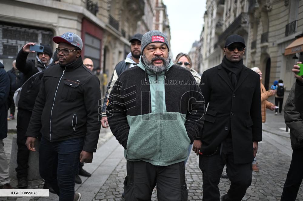 Dieudonne At Memorial Service For Jean-Marie Le Pen - Paris