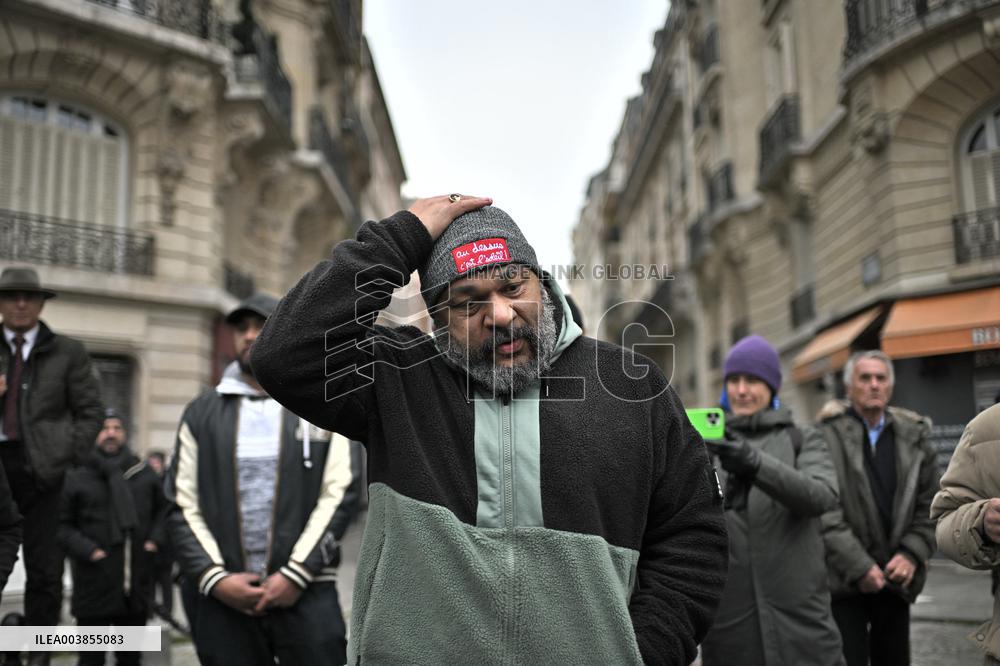 Dieudonne At Memorial Service For Jean-Marie Le Pen - Paris