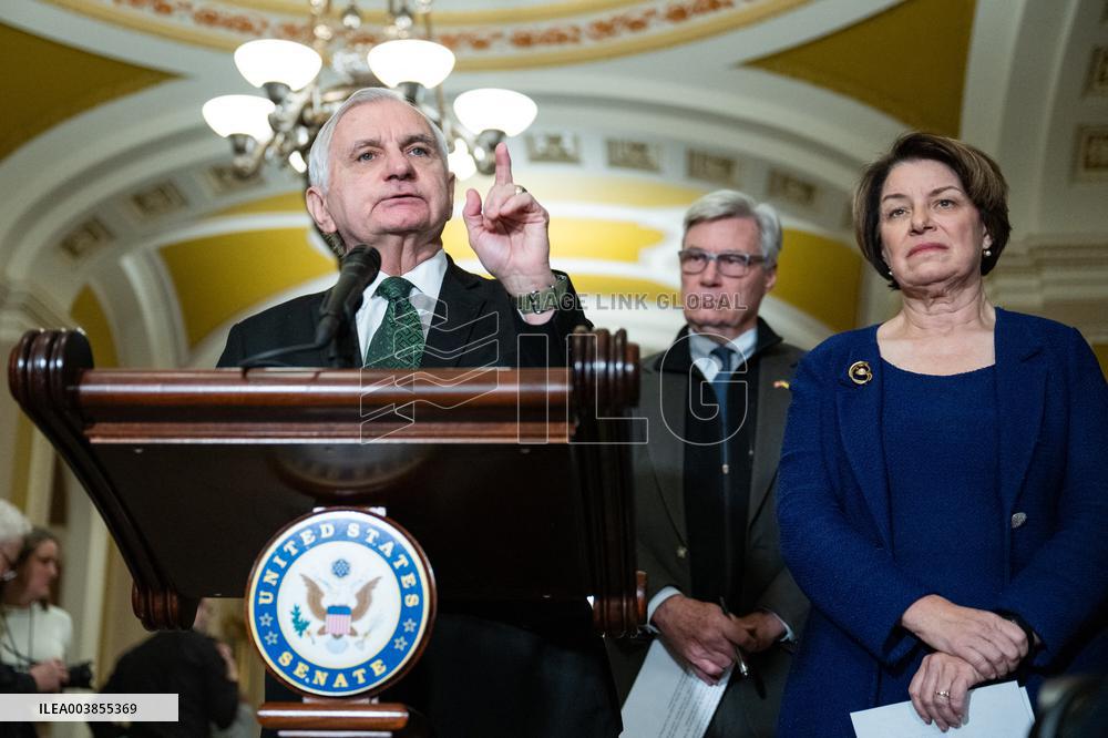 US Senate Democratic Luncheon Press Conference - DC