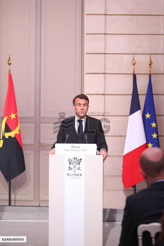 French and Angolan Presidents' Press Conference - Paris