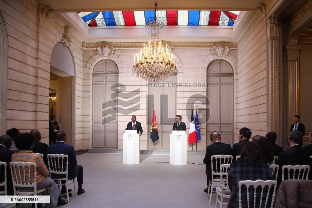 French and Angolan Presidents' Press Conference - Paris