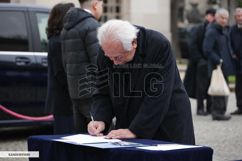 Claude Allegre Funeral - Paris