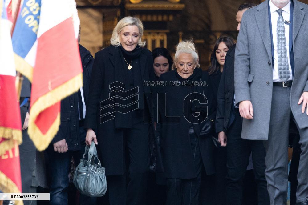 Memorial Service For Jean-Marie Le Pen - Paris