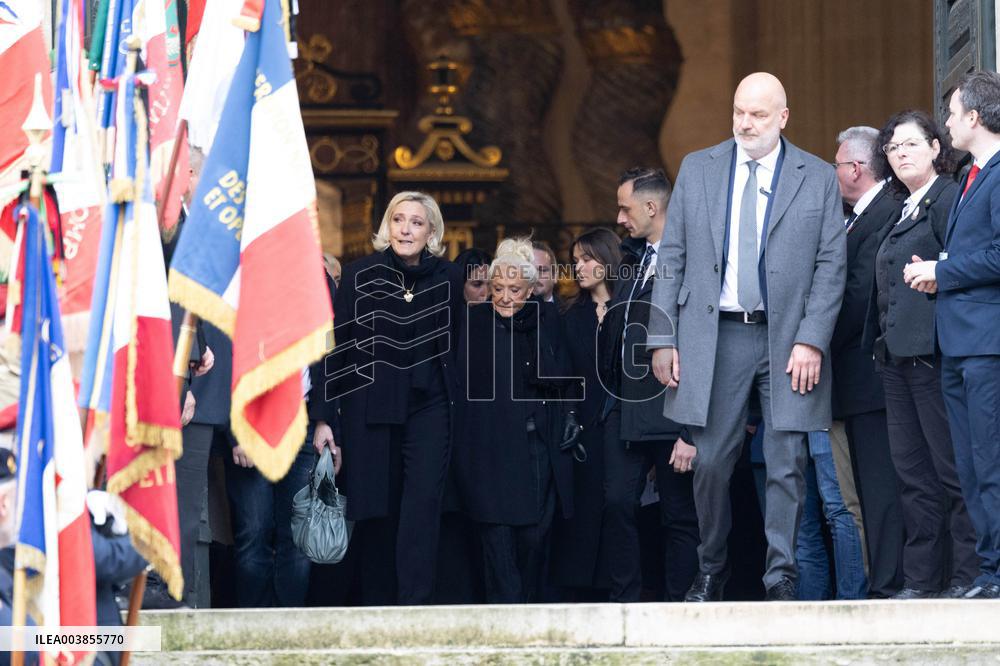 Memorial Service For Jean-Marie Le Pen - Paris