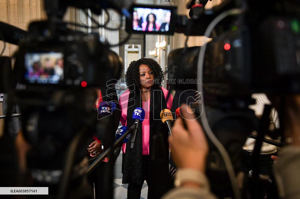 Presser on the motion of censure voting at the National Assembly in Paris FA
