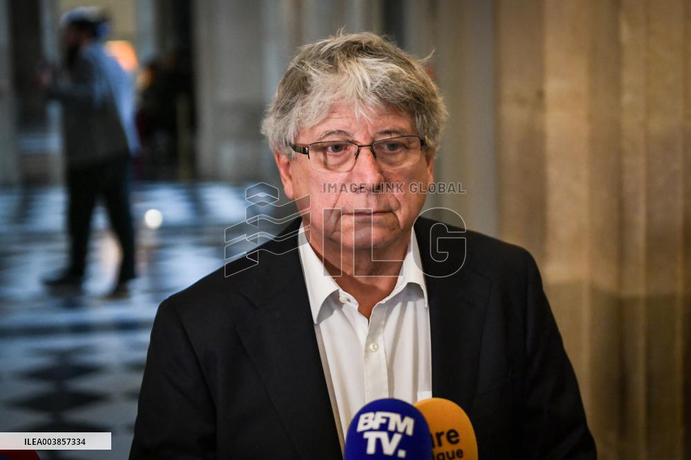 Presser on the motion of censure voting at the National Assembly in Paris FA