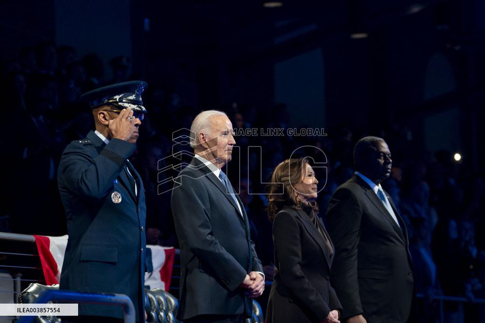 President Joe Biden Attends Commander in Chief Farewell Ceremony in Arlington, Virginia