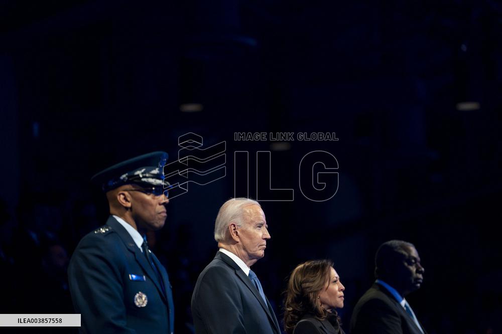 President Joe Biden Attends Commander in Chief Farewell Ceremony in Arlington, Virginia