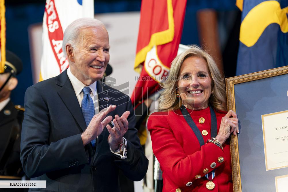 President Joe Biden Attends Commander in Chief Farewell Ceremony in Arlington, Virginia