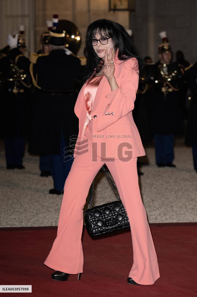State dinner at the Elysee Palace, Angolan President Joao Lourenco's visit to France - Paris