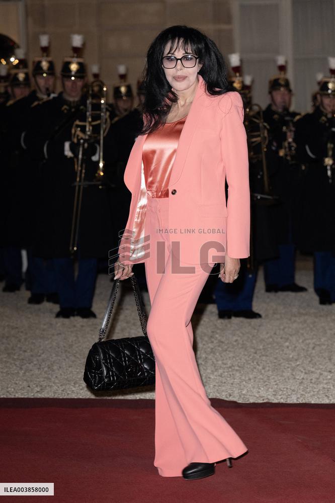 State dinner at the Elysee Palace, Angolan President Joao Lourenco's visit to France - Paris