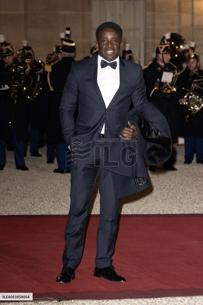 State dinner at the Elysee Palace, Angolan President Joao Lourenco's visit to France - Paris