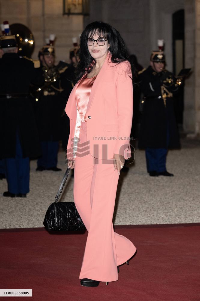 State dinner at the Elysee Palace, Angolan President Joao Lourenco's visit to France - Paris
