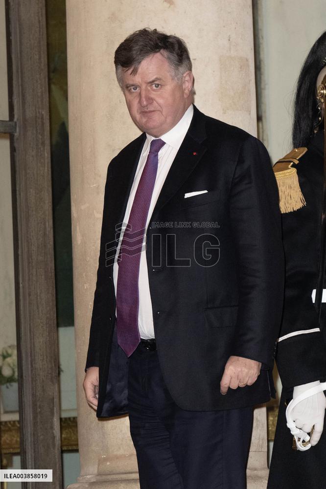 State dinner at the Elysee Palace, Angolan President Joao Lourenco's visit to France - Paris