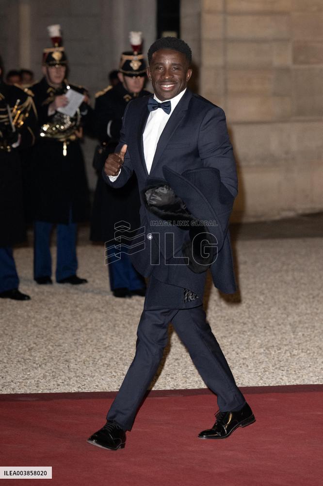 State dinner at the Elysee Palace, Angolan President Joao Lourenco's visit to France - Paris