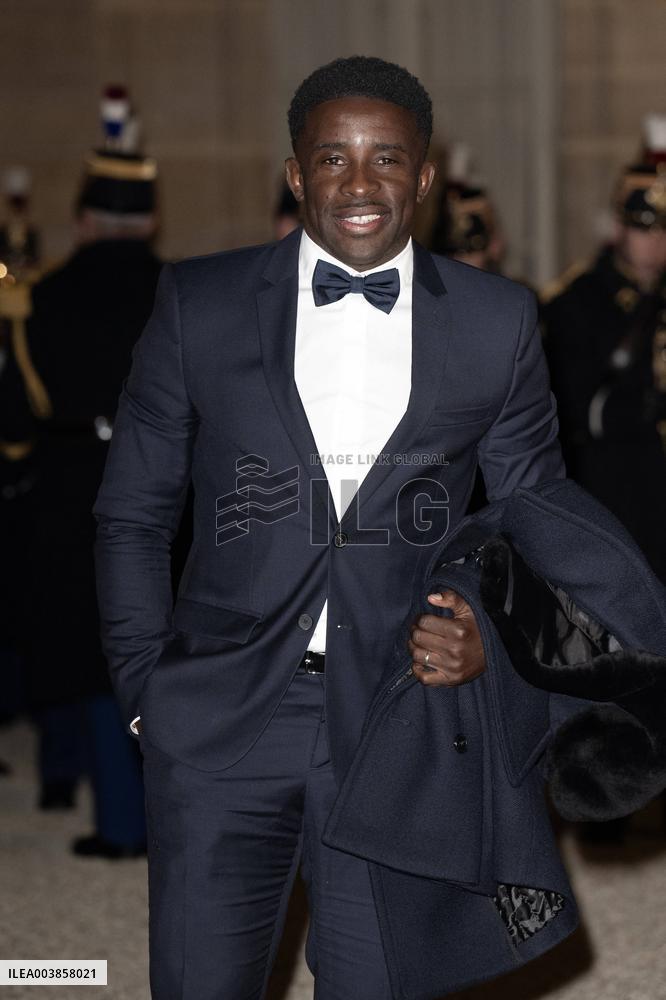 State dinner at the Elysee Palace, Angolan President Joao Lourenco's visit to France - Paris