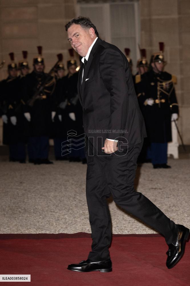 State dinner at the Elysee Palace, Angolan President Joao Lourenco's visit to France - Paris